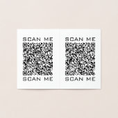 QR Code Info Scan me Tekst Uw modern ontwerp Folie Kaarten (Binnen)