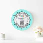 QR-code Info Tekst en Logo promosklok Grote Klok (Huis)