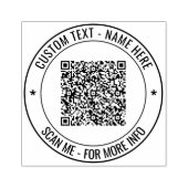 QR Code Info Tekst Uw Business Rubber Stempel (Afrduk)