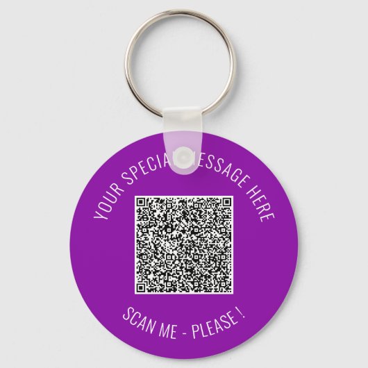 QR-code Info Uw afspeelbare Enterprise Sleutelhang Sleutelhanger (Voorkant)