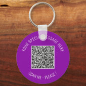 QR-code Info Uw afspeelbare Enterprise Sleutelhang Sleutelhanger (Voorkant)
