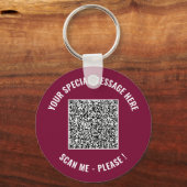 QR Code Info Uw Bericht Verrassings Sleutelhanger  (Voorkant)