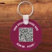 QR-code Info Uw berichtoverzicht Sleutelhanger Cad (Voorkant)