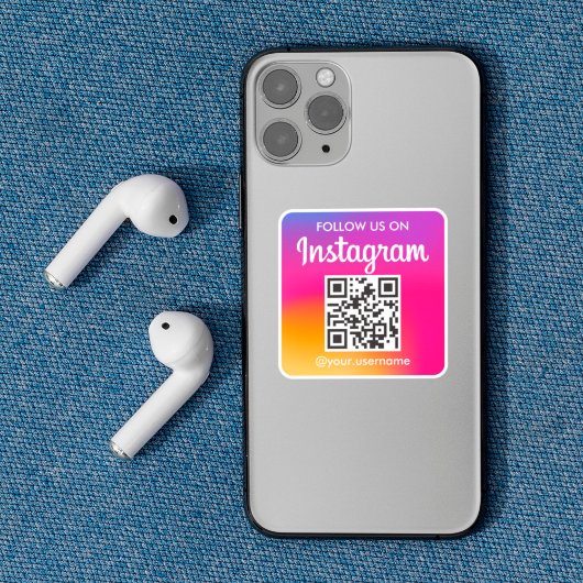 QR-code installagram Vierkante Sticker