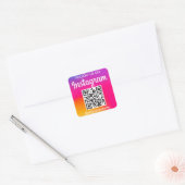 QR-code installagram Vierkante Sticker (Envelop)