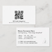 QR-code-integratie Visitekaartje (Voorkant / Achterkant)