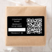 QR-code inventaris | Zwarte bedrijfsproductvoorraa Etiket (Insitu)