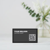 QR-code investeringsbankier Visitekaartje (Staand voorkant)