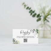 QR-code invoeging voor cadeau registratie bruidsdo Informatiekaartje (Staand voorkant)