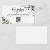 QR-code invoeging voor cadeau registratie bruidsdo Informatiekaartje (Voorkant / Achterkant)