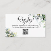 QR-code invoeging voor cadeau registratie bruidsdo Informatiekaartje (Voorkant)
