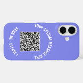 QR Code iPhone Case Voorbeeld Aangepaste tekst en  (Achterkant (horizontaal))