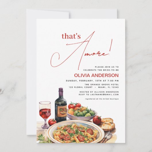 QR Code Italiaans Dat is Amore! Vrijgezellenfeest Kaart (Voorkant)