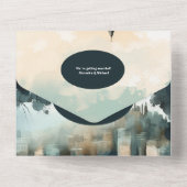 QR Code Italië Comomeer Bestemming Bruiloft All In One Uitnodiging (Achterkant)