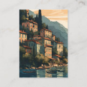 QR code Italië Comomeer Bestemming Bruiloft Informatiekaartje (Achterkant)