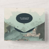 QR Code Italië Rome Bestemming Bruiloft All In One Uitnodiging (Achterkant)