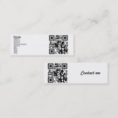 QR-code - Ja, ik ben Single! Mini Visitekaartje (Voorkant / Achterkant)