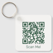 QR-code - Je eigen QR-code uploaden Sleutelhanger (Voorkant)