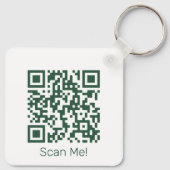 QR-code - Je eigen QR-code uploaden Sleutelhanger (Achterkant)