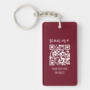 QR-code Je Logo Bourgogne Sleutelhanger