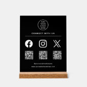 QR-code Je Logo volgt Scan me Connect with ons Acryl Bord (Voorkant)