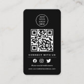 QR-code Je Logo volgt scannen om verbinding met on Visitekaartje (Voorkant)