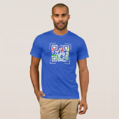 QR Code Jersey T-shirt met korte mouwen (Voorkant volledig)