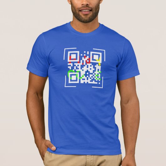 QR Code Jersey T-shirt met korte mouwen (Voorkant)