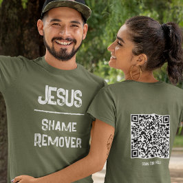 QR Code Jesus Shame Remover Hope Christian T-shirt
