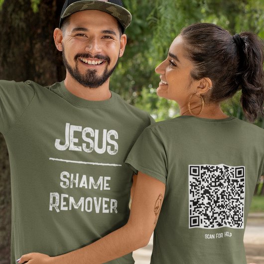 QR Code Jesus Shame Remover Hope Christian T-shirt
