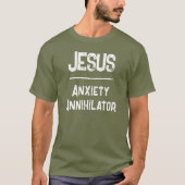 QR Code Jezus - Angstvernietiger Vrees Vrijheid T-shirt (Voorkant)