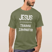 QR Code Jezus - Trauma Terminator Schriftuur T-shirt (Voorkant)