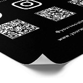 QR Code Jouw Logo Volg Scan Me Verbind met Ons Poster (Hoek)