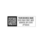 QR Code Jouw naam retour adres Zelfinkting stempel (Design)