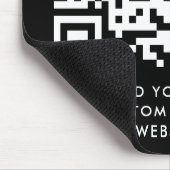 QR-code | Jouw tekst Black Modern minimalist Muismat (Hoek)