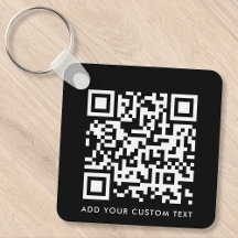 QR-code | Jouw tekst Black Modern minimalist