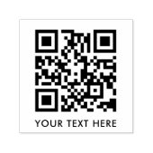 QR Code Jouw tekst Clean Eenvoudig Modern Minimali Zelfinktende Stempel (Design)