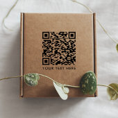 QR-code | Jouw tekst Modern minimalistisch eenvoud Rubberstempel