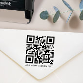 QR-code | Jouw tekst Modern minimalistisch eenvoud Zelfinktende Stempel