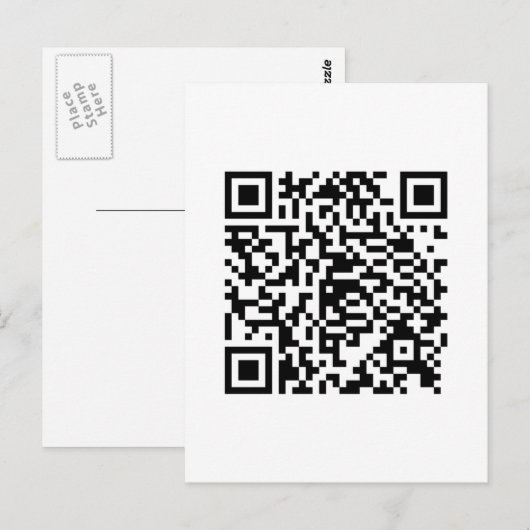 QR-code Junkie-stijl Briefkaart (Voorkant / Achterkant)