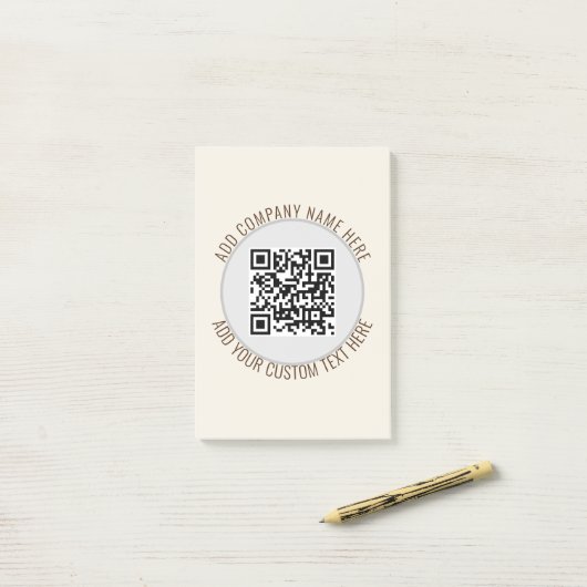 QR Code kantoor school Minimalistisch Eenvoudig Gr Post-it® Notes (Op bureau)