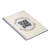 QR Code Kantoor School Minimalistisch Eenvoudig Notitieboek (Rechterzijde)
