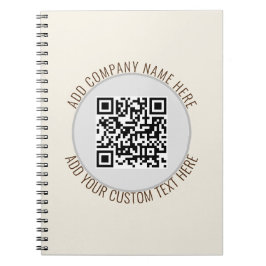 QR Code Kantoor School Minimalistisch Eenvoudig Notitieboek