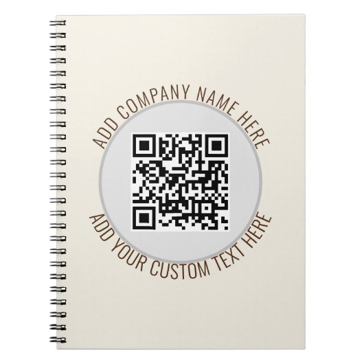 QR Code Kantoor School Minimalistisch Eenvoudig Notitieboek (Voorkant)