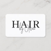 QR Code Kapper Moderne Typografie Visitekaartje (Voorkant)
