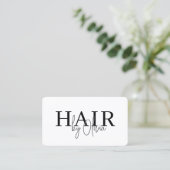 QR Code Kapper Moderne Typografie Visitekaartje (Staand voorkant)