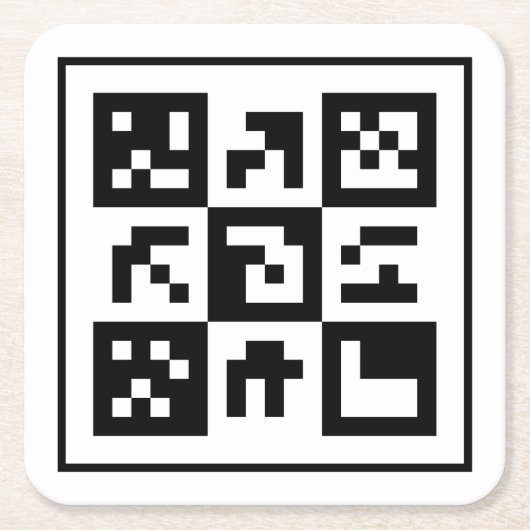 qr-code kartonnen onderzetters (Voorkant)