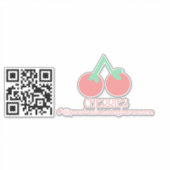 QR Code Kersen Bedrijfsnaam Auto Sticker  (Voorkant)