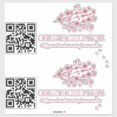 QR Code Kersenbloesem Bedrijfsnaam Auto Decal Sticker (Vel)