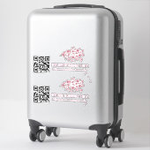 QR Code Kersenbloesem Bedrijfsnaam Auto Sticker (Koffer)